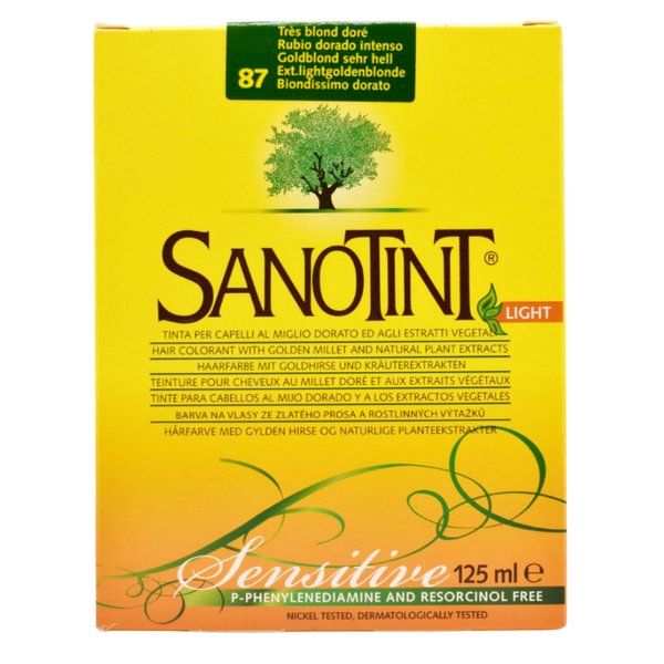 Sanotint Sensitive 87 Rubio dorado intenso